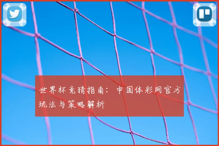 世界杯竞猜指南：中国体彩网官方玩法与策略解析