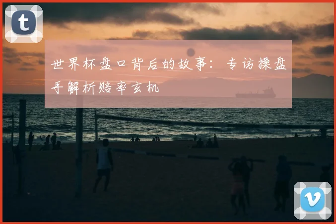 世界杯盘口背后的故事:专访操盘手解析赔率玄机